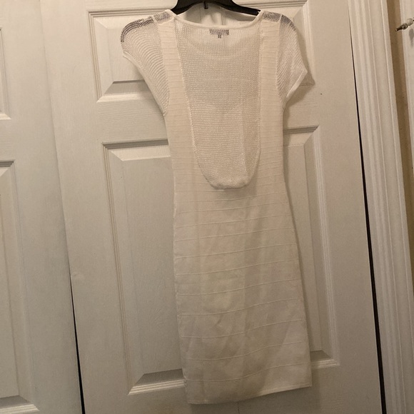 ETINCELLE. COUTURE  Pencil Cap sleeves Stretch Crochet Ladies Dress - Picture 8 of 12